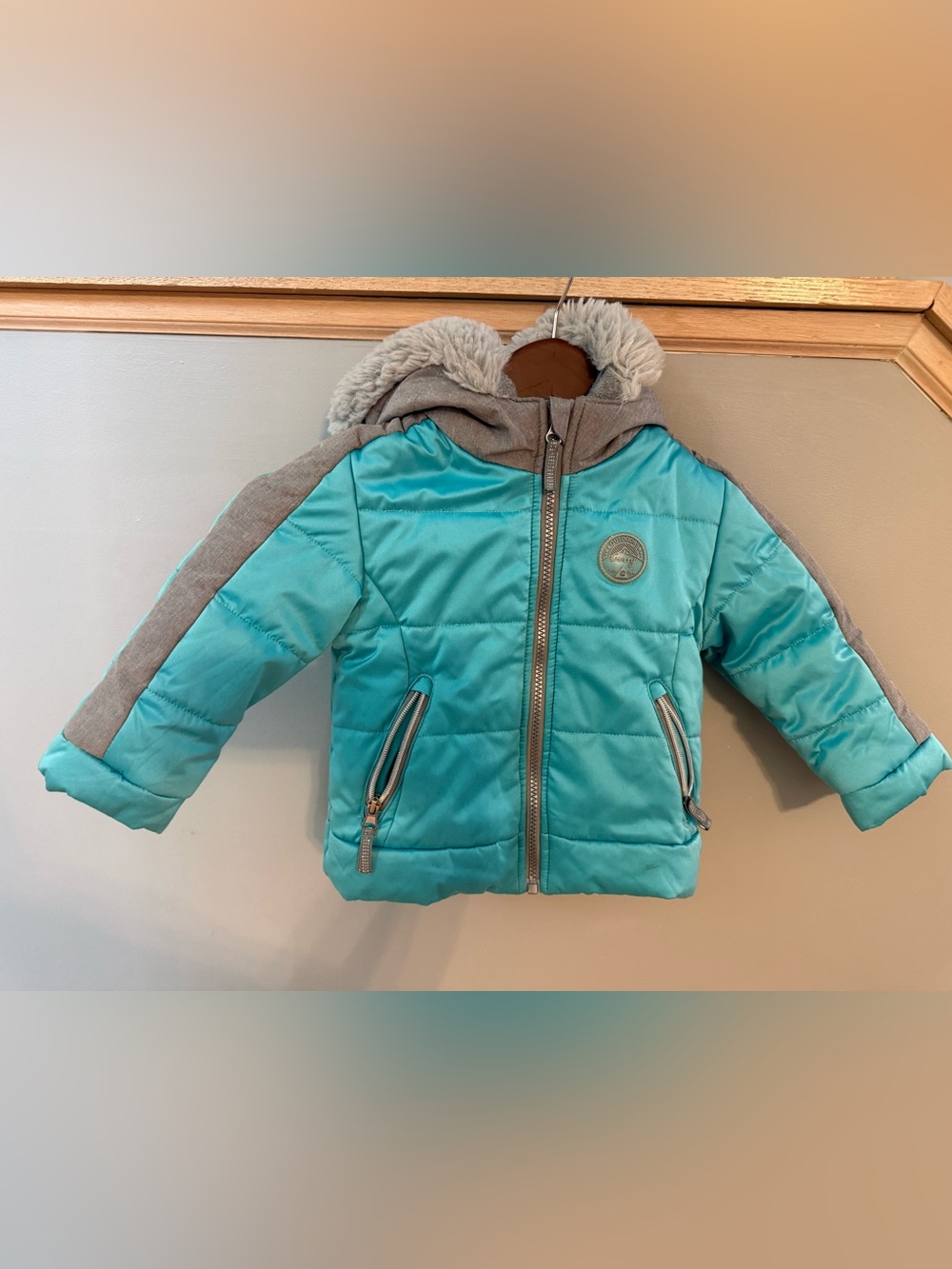 Kids pPuffer Jacket with Faux-Fur Hood